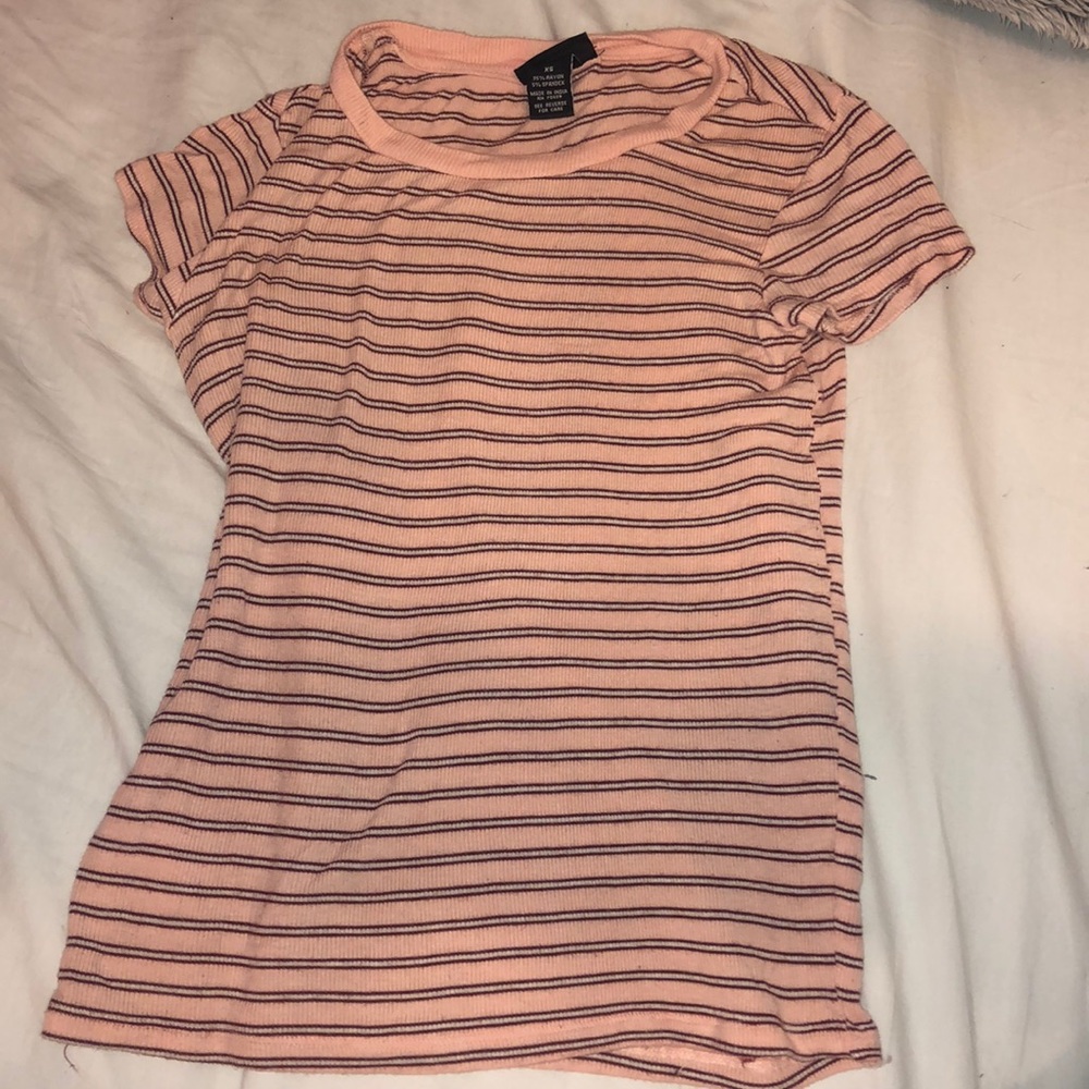 Pink striped top